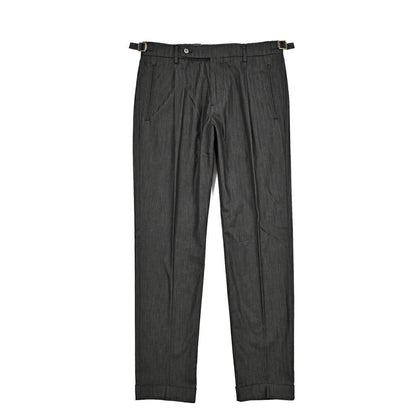 BERWICH "RETRO LONG" コットン100% ライトオンスデニム ワンタックスラックス｜424560 - 46｜GUARDAROBA MILANO OFFICIAL STORE