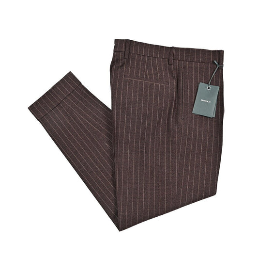 BERWICH “RETRO LONG” ヴァージンウール100% ワンタックスラックス ワインレッド(red) 46 | GUARDAROBA MILANO OFFICIAL STORE