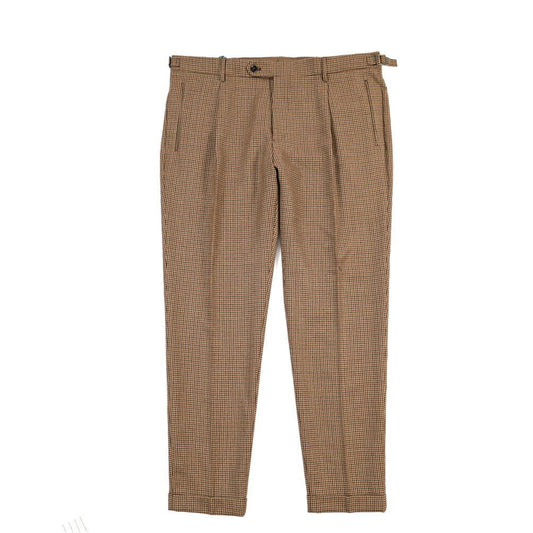 BERWICH “RETRO LONG” ヴァージンウール100% ワンタックスラックス ブラウン(tobbacco) 56 | GUARDAROBA MILANO OFFICIAL STORE