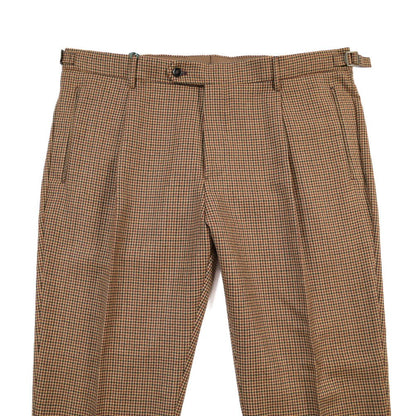 BERWICH “RETRO LONG” ヴァージンウール100% ワンタックスラックス ブラウン(tobbacco) 56 | GUARDAROBA MILANO OFFICIAL STORE
