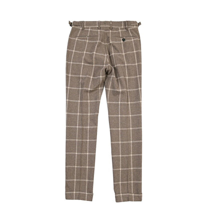 BERWICH “RETRO LONG” ヴァージンウール100% ワンタックスラックス ブラウン(lt camel) 46 | GUARDAROBA MILANO OFFICIAL STORE