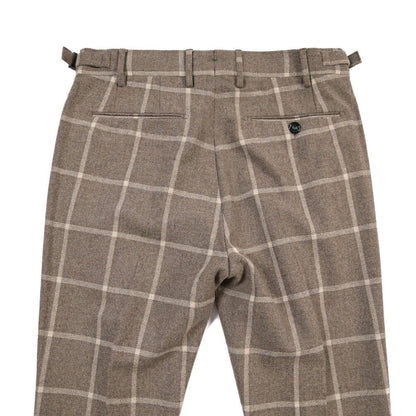 BERWICH “RETRO LONG” ヴァージンウール100% ワンタックスラックス ブラウン(lt camel) 46 | GUARDAROBA MILANO OFFICIAL STORE