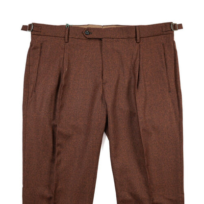 BERWICH “RETRO LONG” ヴァージンウール100% ワンタックスラックス オレンジ(dk orange) 54 | GUARDAROBA MILANO OFFICIAL STORE