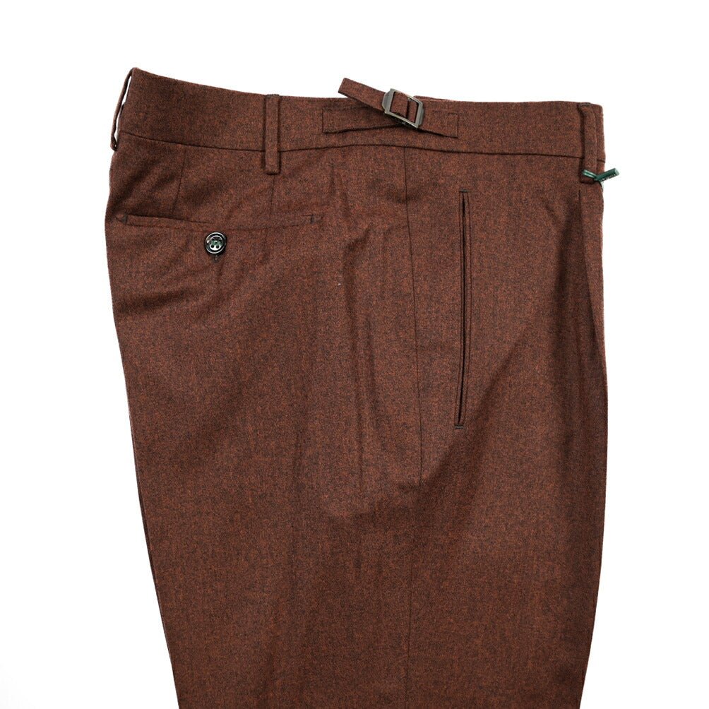 BERWICH “RETRO LONG” ヴァージンウール100% ワンタックスラックス オレンジ(dk orange) 54 | GUARDAROBA MILANO OFFICIAL STORE