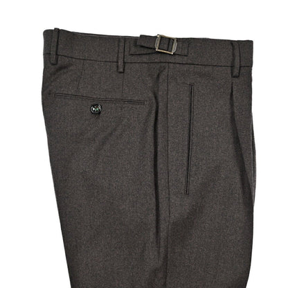 BERWICH “RETRO LONG” ヴァージンウール100% ワンタックスラックス ブラウン(brown) 46 | GUARDAROBA MILANO OFFICIAL STORE