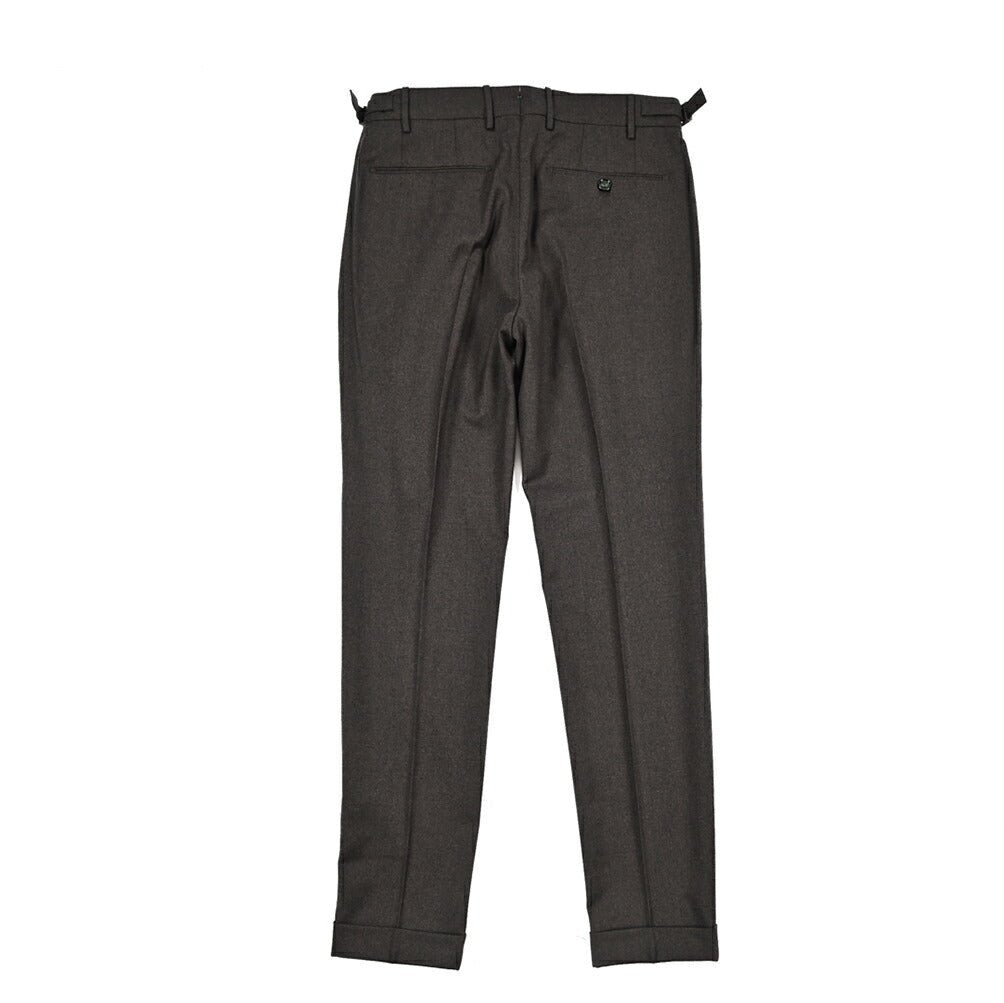 BERWICH “RETRO LONG” ヴァージンウール100% ワンタックスラックス ブラウン(brown) 46 | GUARDAROBA MILANO OFFICIAL STORE