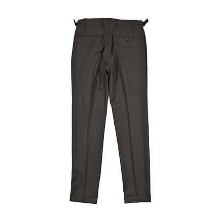 BERWICH “RETRO LONG” ヴァージンウール100% ワンタックスラックス ブラウン(brown) 46 | GUARDAROBA MILANO OFFICIAL STORE