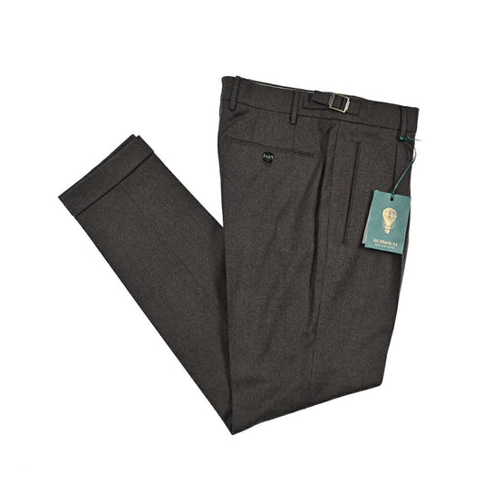 BERWICH “RETRO LONG” ヴァージンウール100% ワンタックスラックス ブラウン(brown) 46 | GUARDAROBA MILANO OFFICIAL STORE