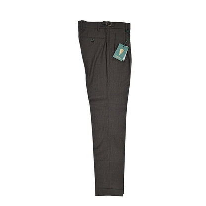 BERWICH “RETRO LONG” ヴァージンウール100% ワンタックスラックス ブラウン(brown) 46 | GUARDAROBA MILANO OFFICIAL STORE