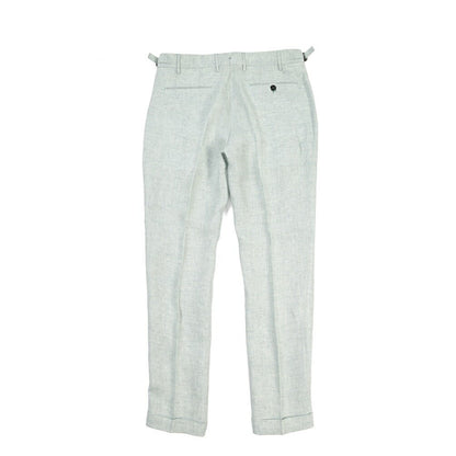 BERWICH “RETRO LONG” リネン100% ワンタックスラックス ライトグリーン(water green) 46 | GUARDAROBA MILANO OFFICIAL STORE