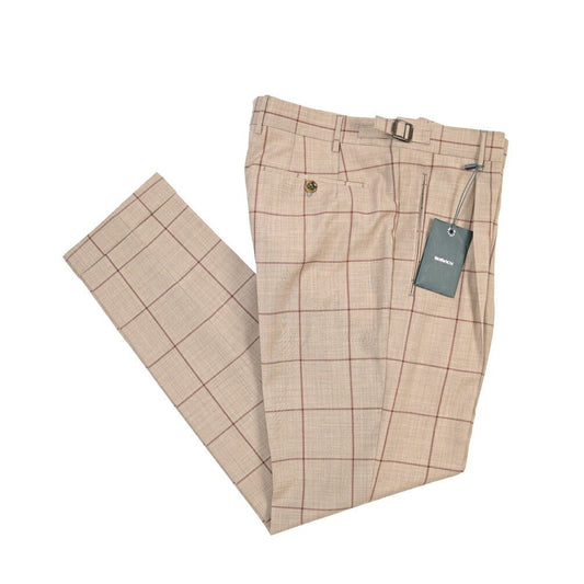 BERWICH “RETRO LONG” ヴァージンウール100% ワンタックスラックス ブラウン(tobacco) 50 | GUARDAROBA MILANO OFFICIAL STORE