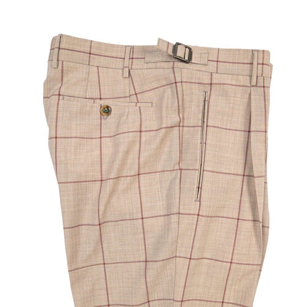 BERWICH “RETRO LONG” ヴァージンウール100% ワンタックスラックス ブラウン(tobacco) 50 | GUARDAROBA MILANO OFFICIAL STORE