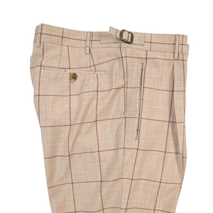 BERWICH “RETRO LONG” ヴァージンウール100% ワンタックスラックス ブラウン(tobacco) 50 | GUARDAROBA MILANO OFFICIAL STORE