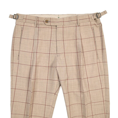 BERWICH “RETRO LONG” ヴァージンウール100% ワンタックスラックス ブラウン(tobacco) 50 | GUARDAROBA MILANO OFFICIAL STORE
