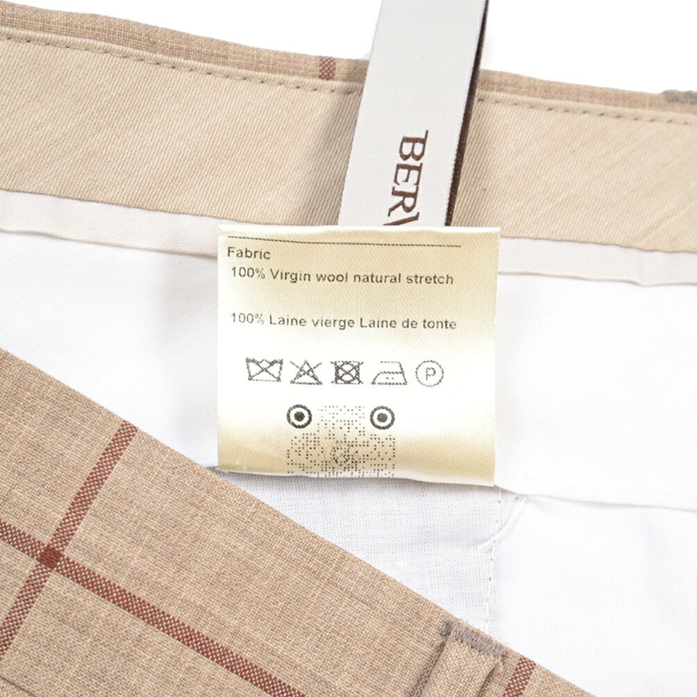 BERWICH “RETRO LONG” ヴァージンウール100% ワンタックスラックス ブラウン(tobacco) 50 | GUARDAROBA MILANO OFFICIAL STORE
