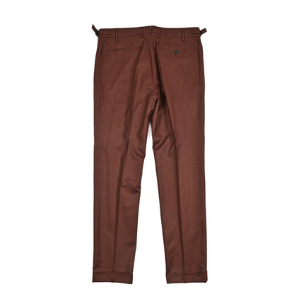 BERWICH “RETRO LONG” ヴァージンウール100% ワンタックスラックス / CANONICO製生地 ワインレッド(red tobacco) 50 | GUARDAROBA MILANO OFFICIAL STORE