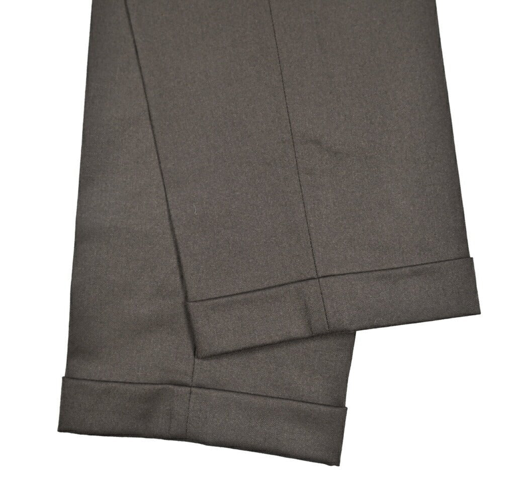 BERWICH “RETRO LONG” ヴァージンウール100% ワンタックスラックス / CANONICO製生地 ブラウン(taupe) 46 | GUARDAROBA MILANO OFFICIAL STORE