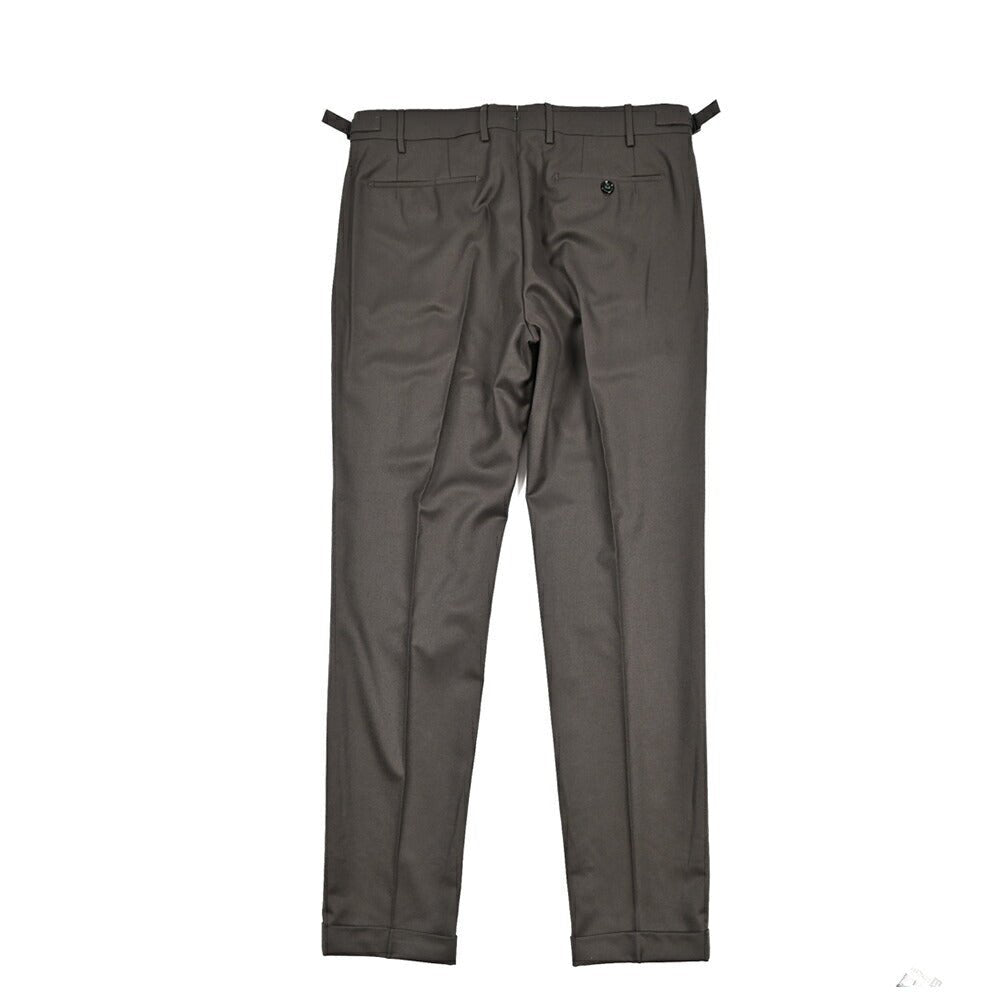 BERWICH “RETRO LONG” ヴァージンウール100% ワンタックスラックス / CANONICO製生地 ブラウン(taupe) 46 | GUARDAROBA MILANO OFFICIAL STORE