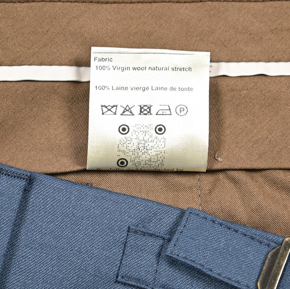 BERWICH “RETRO LONG” ヴァージンウール100% ワンタックスラックス / CANONICO製生地 ブルー(indigo) 54 | GUARDAROBA MILANO OFFICIAL STORE