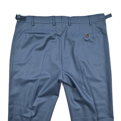 BERWICH “RETRO LONG” ヴァージンウール100% ワンタックスラックス / CANONICO製生地 ブルー(indigo) 54 | GUARDAROBA MILANO OFFICIAL STORE