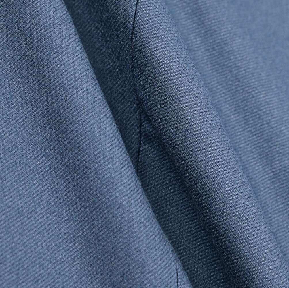 BERWICH “RETRO LONG” ヴァージンウール100% ワンタックスラックス / CANONICO製生地 ブルー(indigo) 54 | GUARDAROBA MILANO OFFICIAL STORE