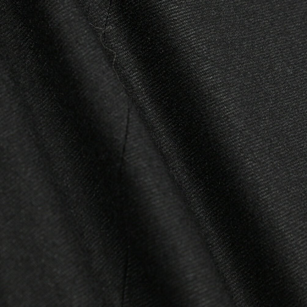 BERWICH “RETRO LONG” ヴァージンウール100% ワンタックスラックス / CANONICO製生地 ブラック(black) 44 | GUARDAROBA MILANO OFFICIAL STORE