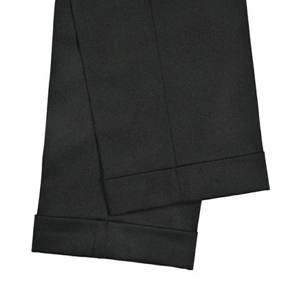 BERWICH “RETRO LONG” ヴァージンウール100% ワンタックスラックス / CANONICO製生地 ブラック(black) 44 | GUARDAROBA MILANO OFFICIAL STORE
