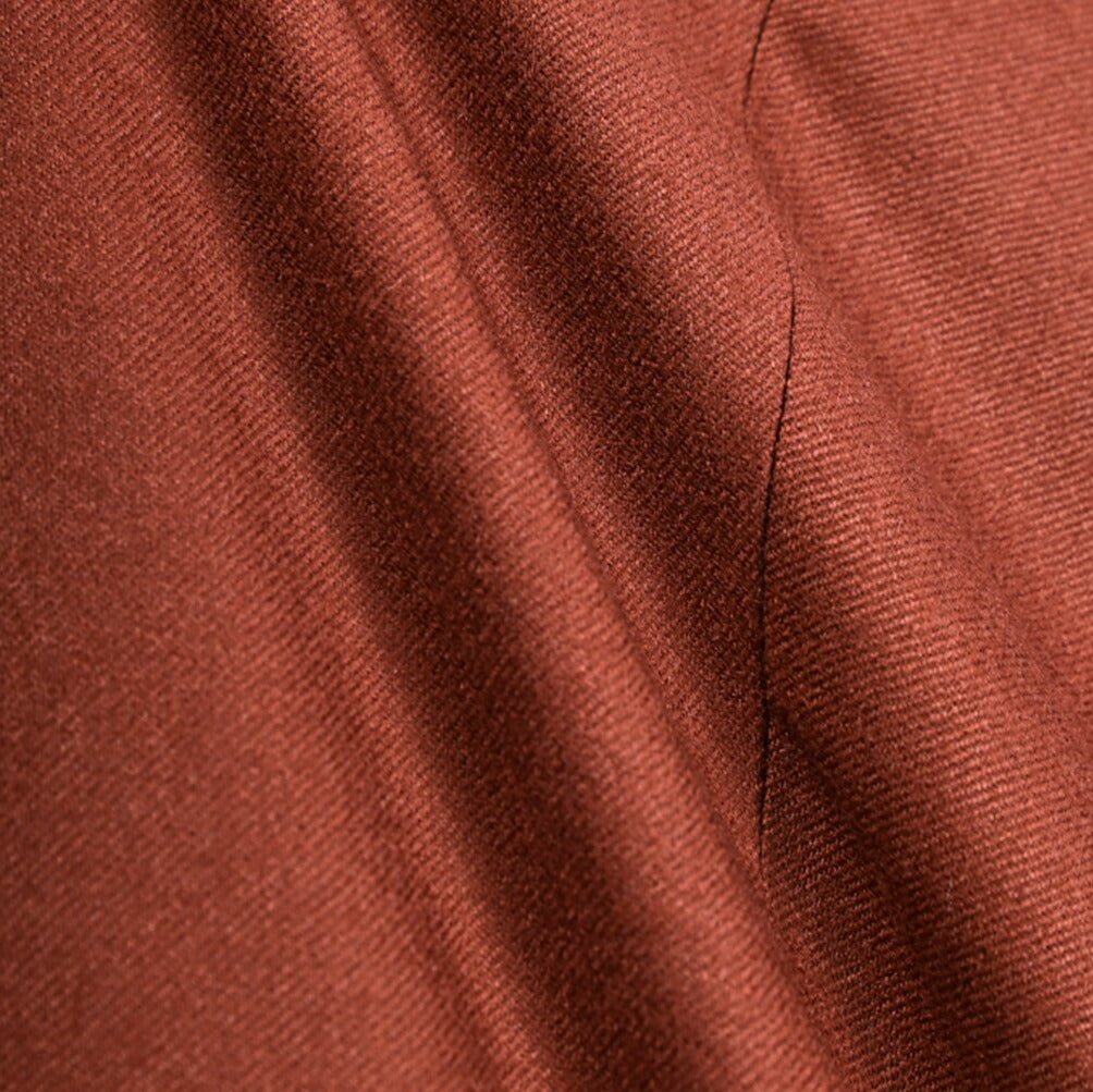 BERWICH “RETRO LONG” ヴァージンウール100% ワンタックスラックス / CANONICO製生地 オレンジ(dk orange) 46 | GUARDAROBA MILANO OFFICIAL STORE