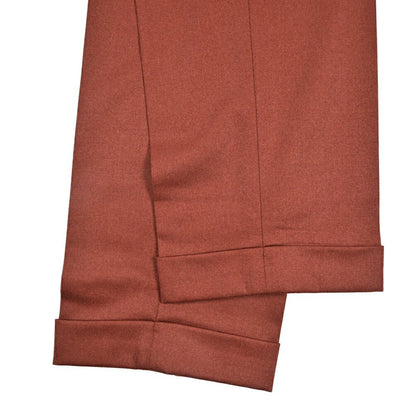 BERWICH “RETRO LONG” ヴァージンウール100% ワンタックスラックス / CANONICO製生地 オレンジ(dk orange) 46 | GUARDAROBA MILANO OFFICIAL STORE