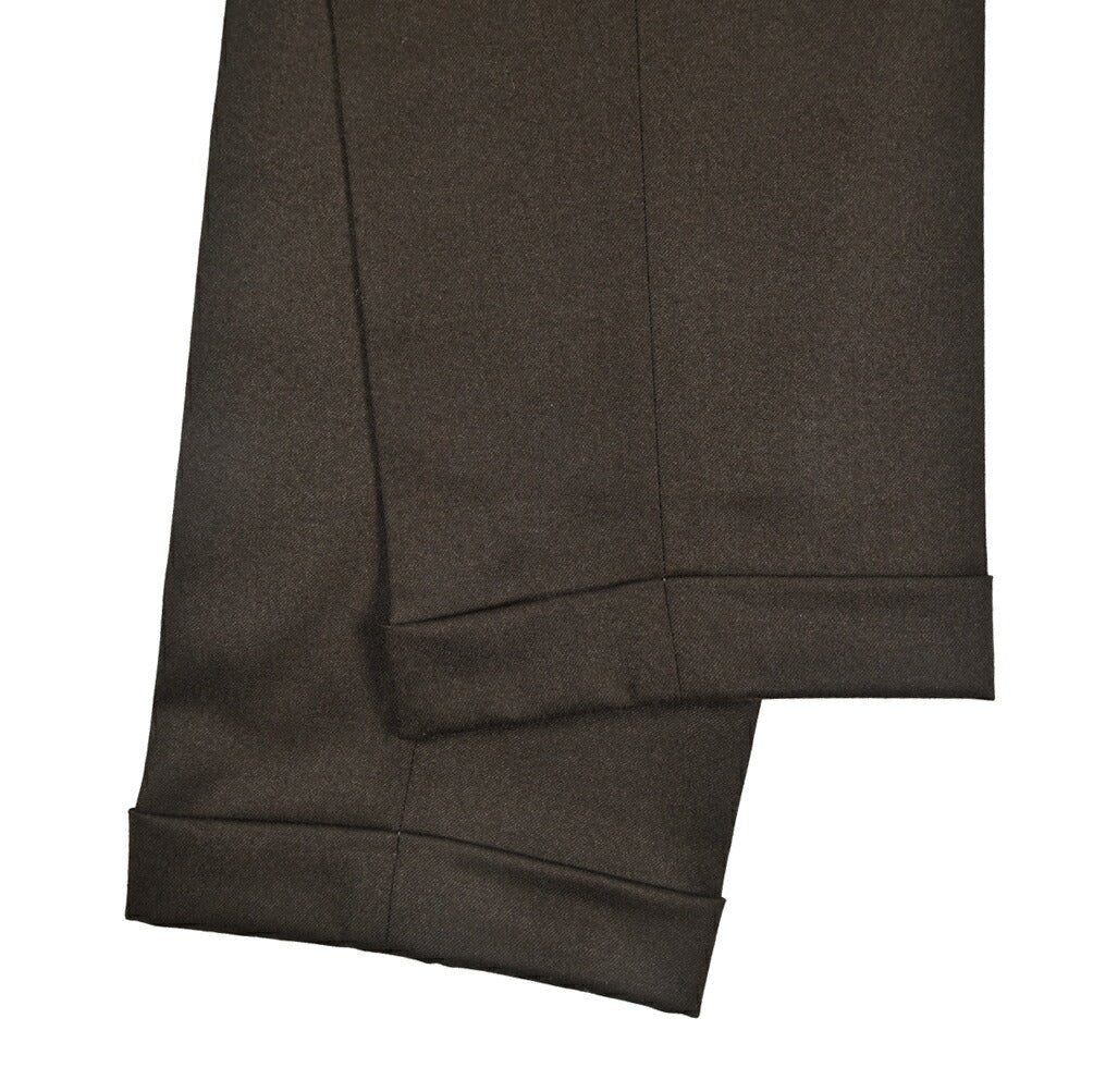 BERWICH “RETRO LONG” ヴァージンウール100% ワンタックスラックス / CANONICO製生地 ブラウン(brown) 46 | GUARDAROBA MILANO OFFICIAL STORE