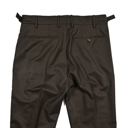BERWICH “RETRO LONG” ヴァージンウール100% ワンタックスラックス / CANONICO製生地 ブラウン(brown) 46 | GUARDAROBA MILANO OFFICIAL STORE