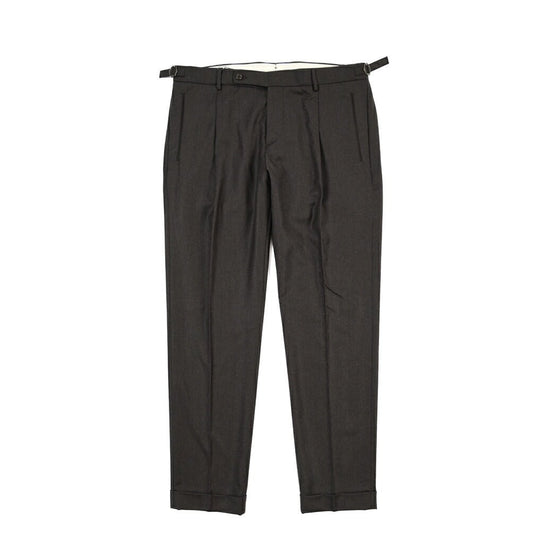 BERWICH “RETRO LONG” ヴァージンウール100% ワンタックスラックス / CANONICO製生地 ブラウン(brown) 54 | GUARDAROBA MILANO OFFICIAL STORE