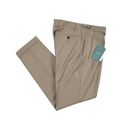 BERWICH “RETRO LONG” ウール100% ワンタックスラックス / CANONICO製生地 グレージュ(greige) 52 | GUARDAROBA MILANO OFFICIAL STORE