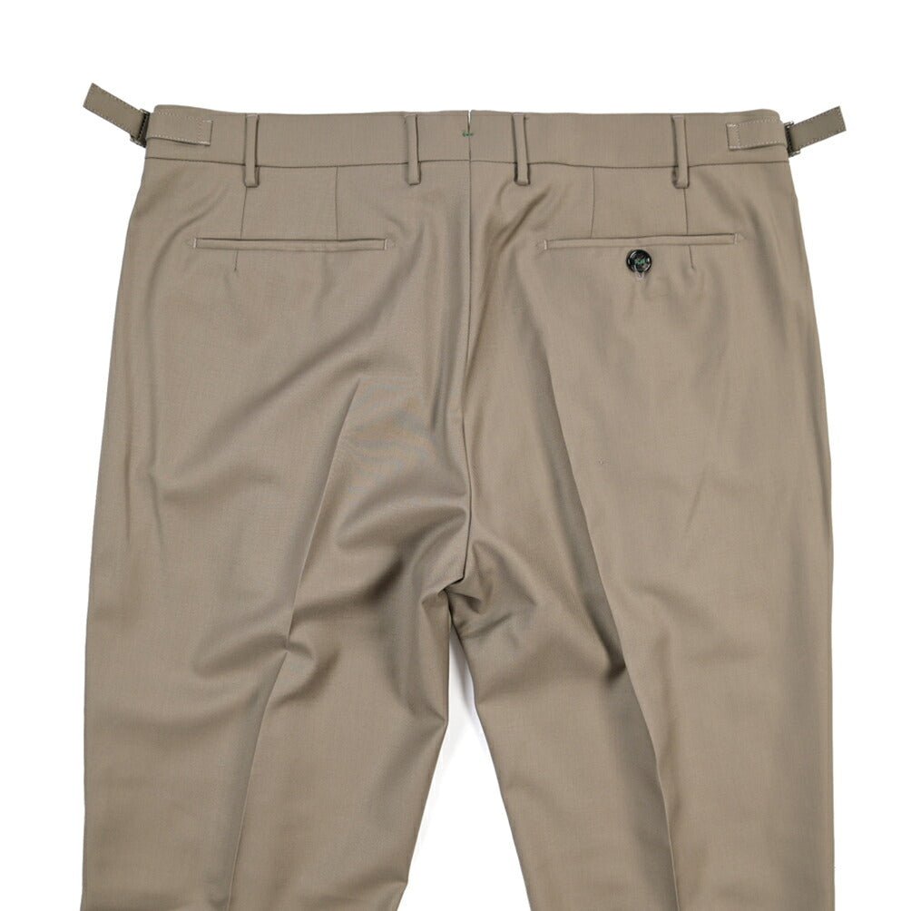 BERWICH “RETRO LONG” ウール100% ワンタックスラックス / CANONICO製生地 グレージュ(greige) 52 | GUARDAROBA MILANO OFFICIAL STORE