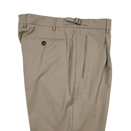 BERWICH “RETRO LONG” ウール100% ワンタックスラックス / CANONICO製生地 グレージュ(greige) 52 | GUARDAROBA MILANO OFFICIAL STORE
