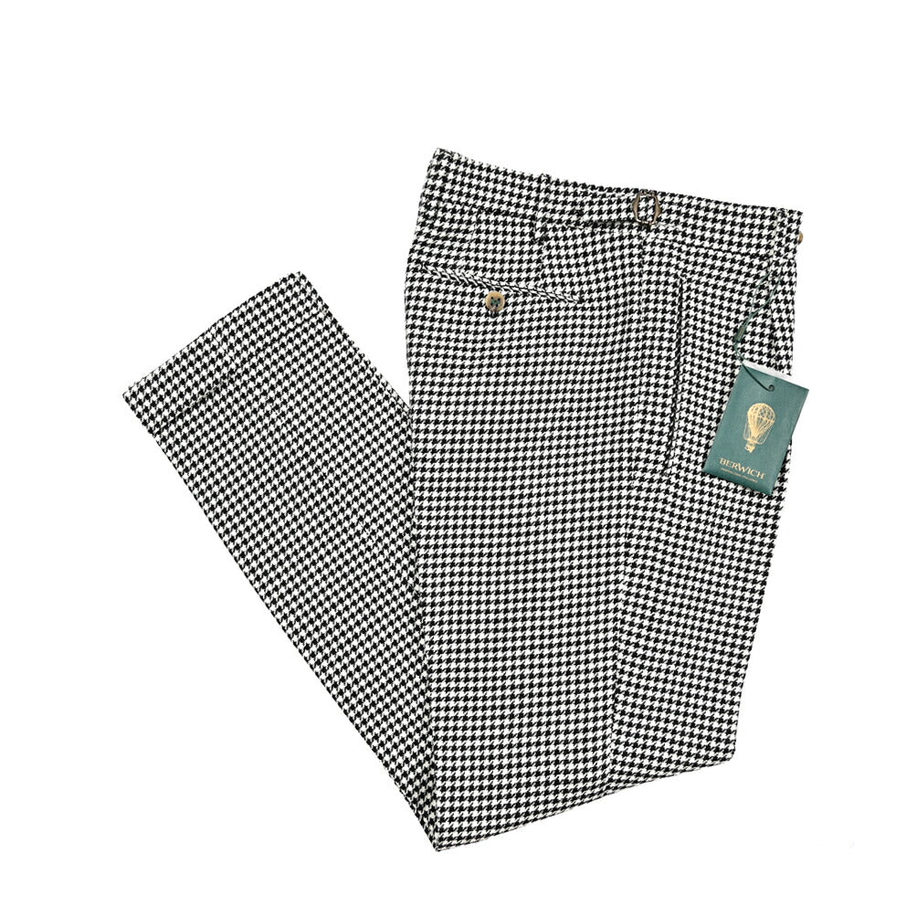 BERWICH "RETRO LONG" リネン混コットン ワンタックスラックス｜424456 - 44｜GUARDAROBA MILANO OFFICIAL STORE