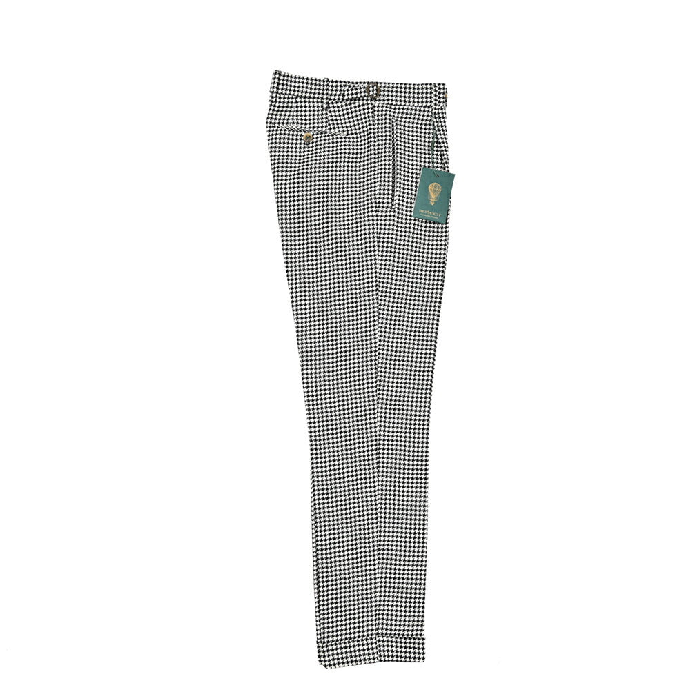 BERWICH "RETRO LONG" リネン混コットン ワンタックスラックス｜424456 - 44｜GUARDAROBA MILANO OFFICIAL STORE