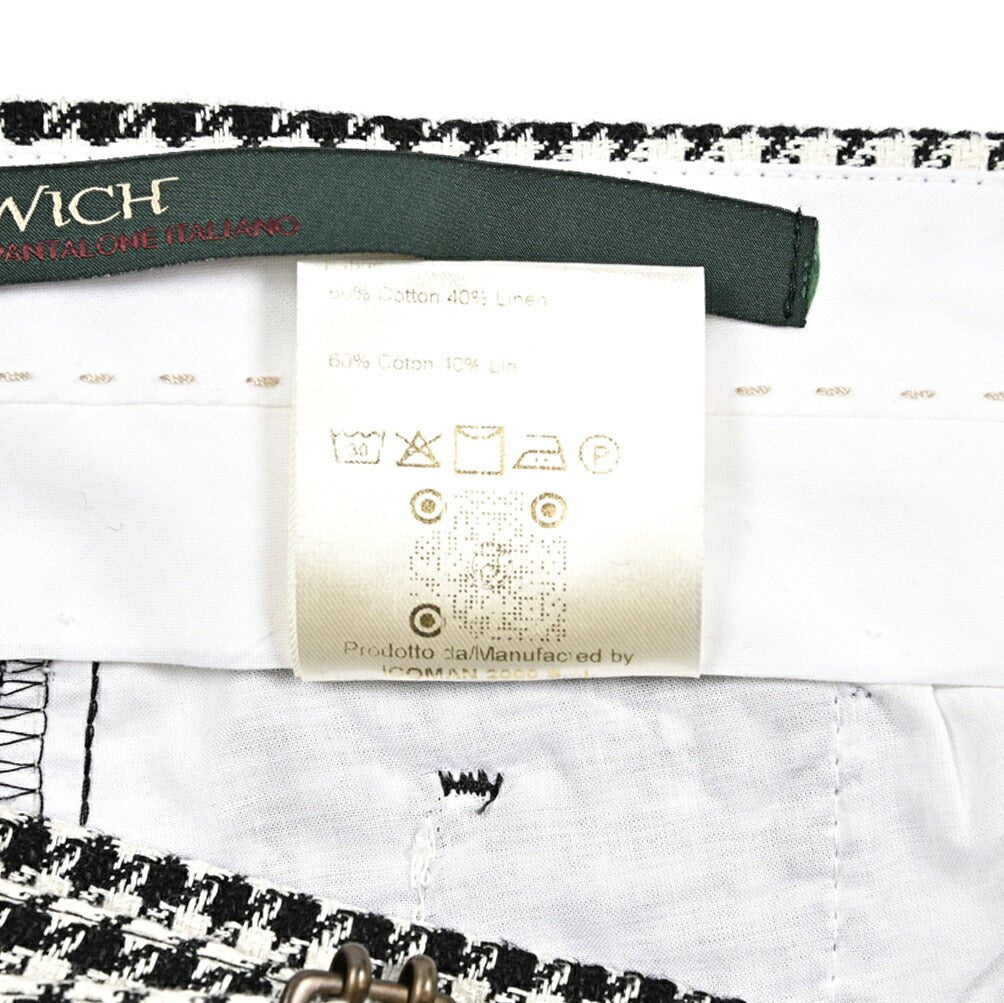 BERWICH "RETRO LONG" リネン混コットン ワンタックスラックス｜424456 - 44｜GUARDAROBA MILANO OFFICIAL STORE