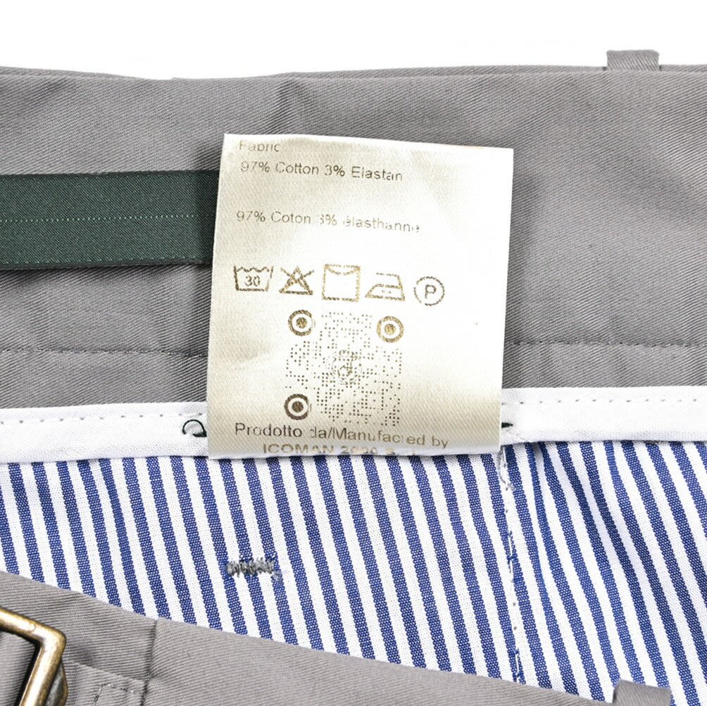 BERWICH "RETRO LONG" ストレッチコットン ワンタックスラックス｜425025 - 46｜GUARDAROBA MILANO OFFICIAL STORE