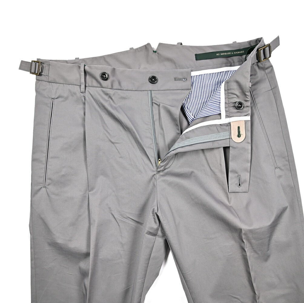 BERWICH "RETRO LONG" ストレッチコットン ワンタックスラックス｜425025 - 46｜GUARDAROBA MILANO OFFICIAL STORE