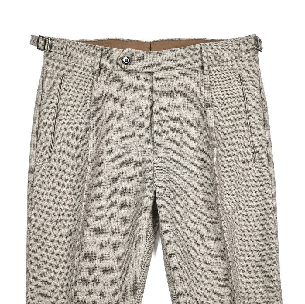 BERWICH “RETRO LONG” ストレッチウール ワンタックスラックス ベージュ(beige) 44 | GUARDAROBA MILANO OFFICIAL STORE