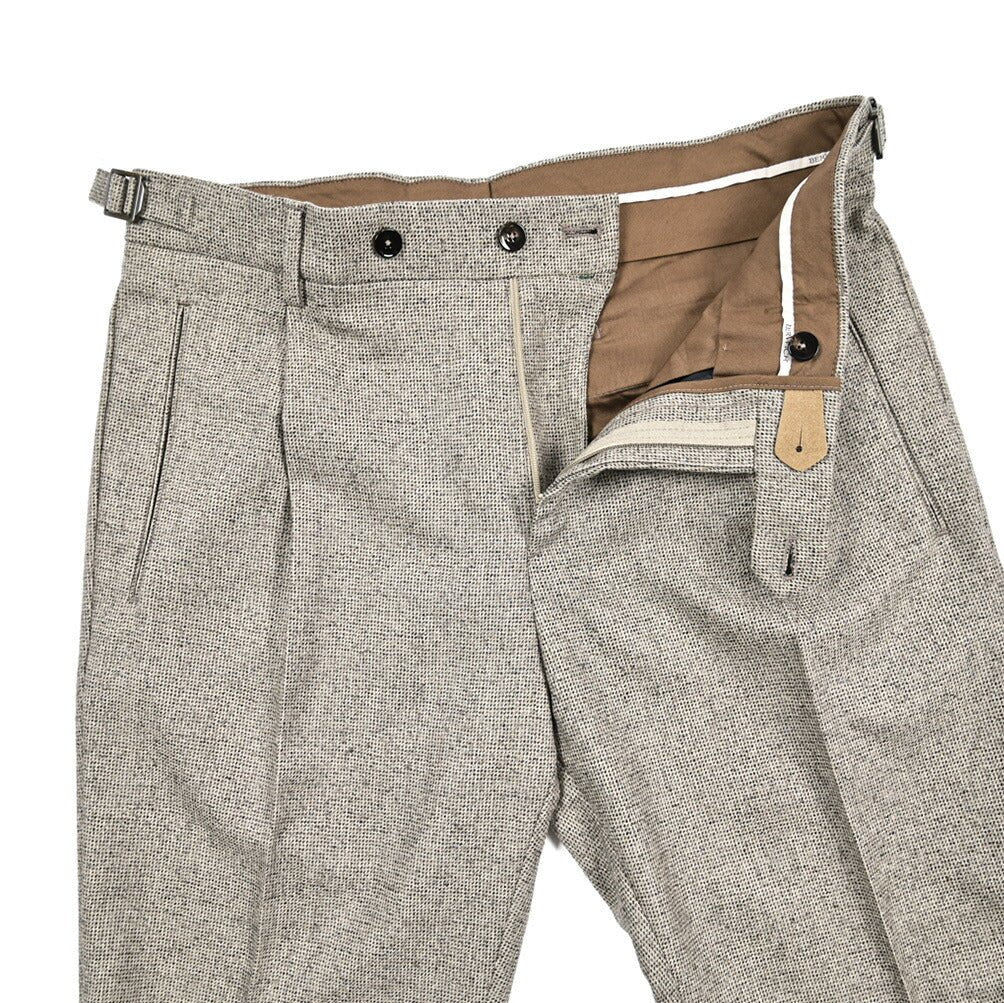 BERWICH “RETRO LONG” ストレッチウール ワンタックスラックス ベージュ(beige) 44 | GUARDAROBA MILANO OFFICIAL STORE