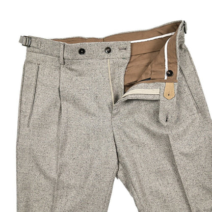 BERWICH “RETRO LONG” ストレッチウール ワンタックスラックス ベージュ(beige) 44 | GUARDAROBA MILANO OFFICIAL STORE