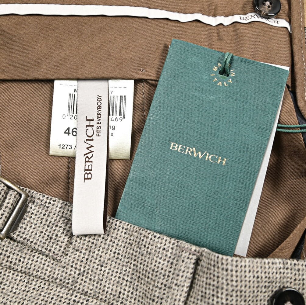 BERWICH “RETRO LONG” ストレッチウール ワンタックスラックス ベージュ(beige) 44 | GUARDAROBA MILANO OFFICIAL STORE