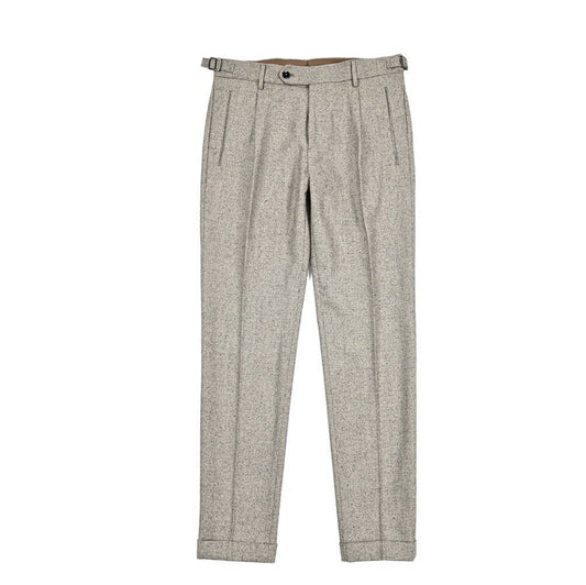 BERWICH “RETRO LONG” ストレッチウール ワンタックスラックス ベージュ(beige) 44 | GUARDAROBA MILANO OFFICIAL STORE