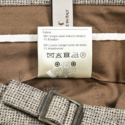BERWICH “RETRO LONG” ストレッチウール ワンタックスラックス ベージュ(beige) 44 | GUARDAROBA MILANO OFFICIAL STORE