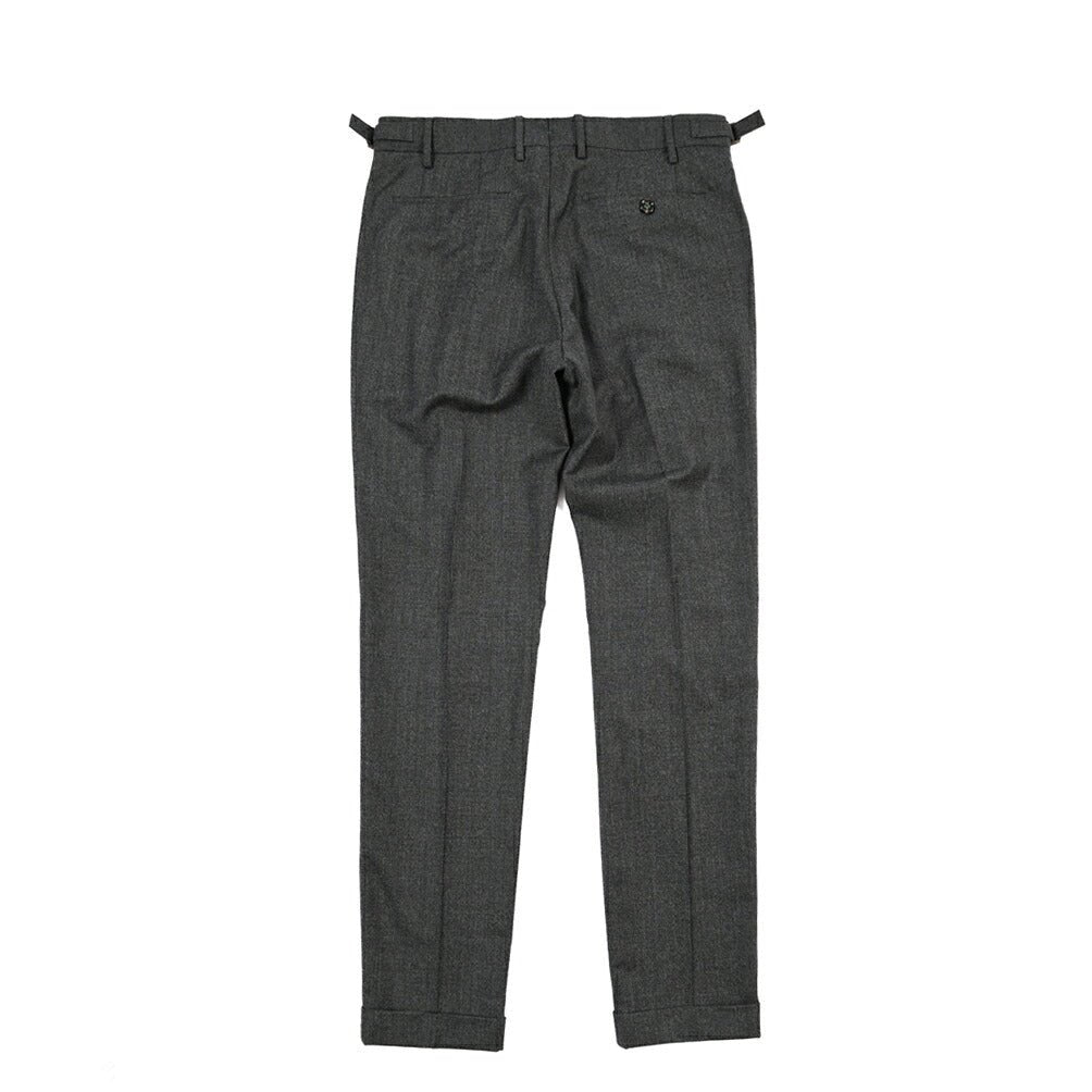 BERWICH “RETRO LONG” ウールサキソニー ワンタックスラックス グレー(dk grey) 46 | GUARDAROBA MILANO OFFICIAL STORE