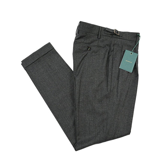 BERWICH “RETRO LONG” ウールサキソニー ワンタックスラックス グレー(dk grey) 46 | GUARDAROBA MILANO OFFICIAL STORE