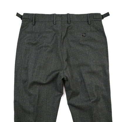 BERWICH “RETRO LONG” ウールサキソニー ワンタックスラックス グレー(dk grey) 46 | GUARDAROBA MILANO OFFICIAL STORE