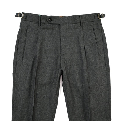BERWICH “RETRO LONG” ウールサキソニー ワンタックスラックス グレー(dk grey) 46 | GUARDAROBA MILANO OFFICIAL STORE